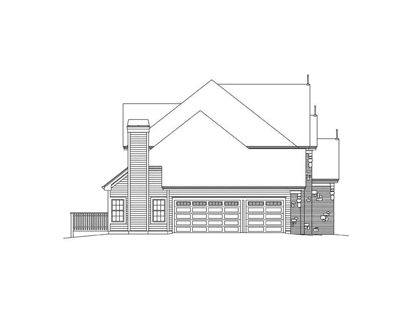 Traditional House Plan Left Elevation - Lacerne Place Luxury Home 007D-0250 - Shop House Plans and More