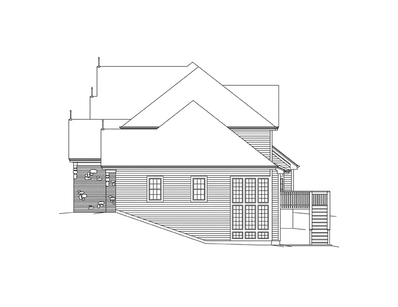 Luxury House Plan Right Elevation - Lacerne Place Luxury Home 007D-0250 - Shop House Plans and More