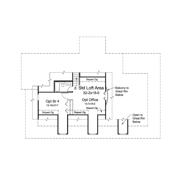 Country House Plan Second Floor - Oakleigh Lane Country Home 007D-0252 - Shop House Plans and More