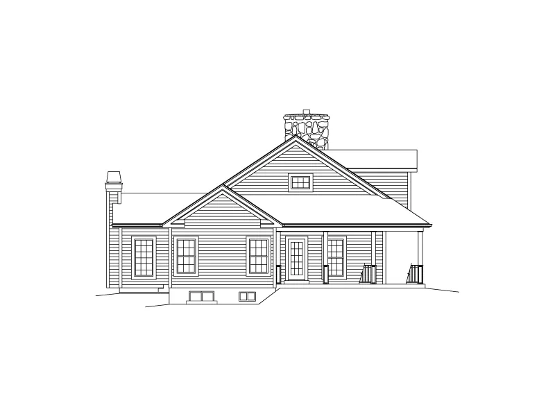 Farmhouse Plan Left Elevation - Oakleigh Lane Country Home 007D-0252 - Shop House Plans and More