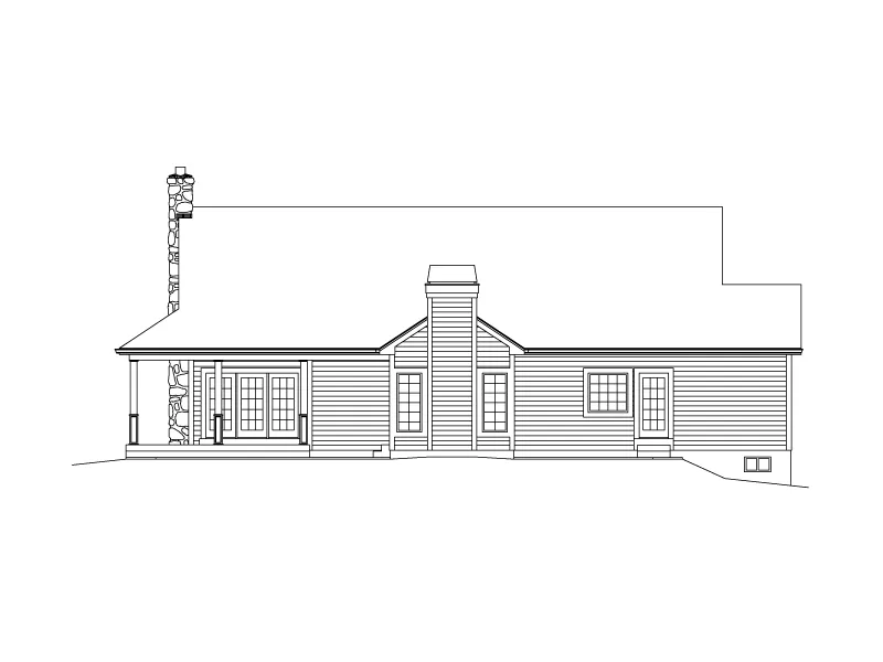 Country House Plan Rear Elevation - Oakleigh Lane Country Home 007D-0252 - Shop House Plans and More