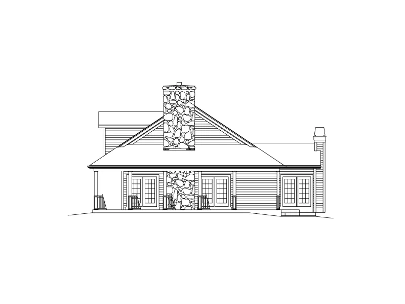 Farmhouse Plan Right Elevation - Oakleigh Lane Country Home 007D-0252 - Shop House Plans and More
