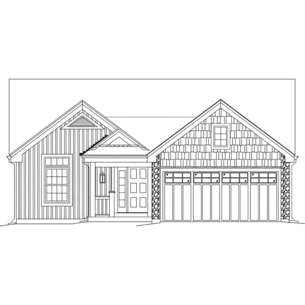 Arts & Crafts House Plan Front Elevation - Conner Hill 007D-5060 - Search House Plans and More