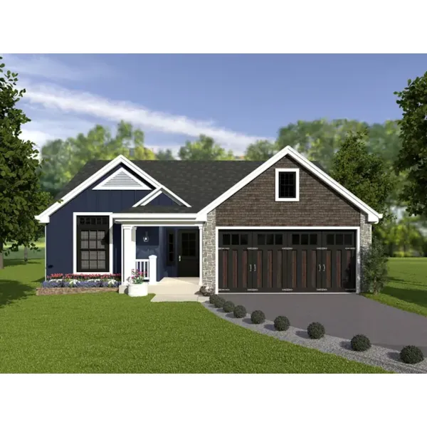 Arts & Crafts House Plan Front of Home - Conner Hill 007D-5060 - Search House Plans and More