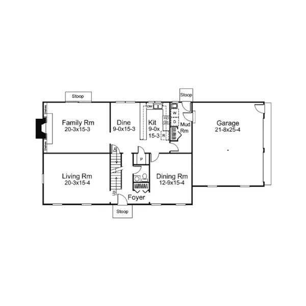 Country House Plan First Floor - Summerwood Cape Cod Style Home 008D-0003 - Shop House Plans and More