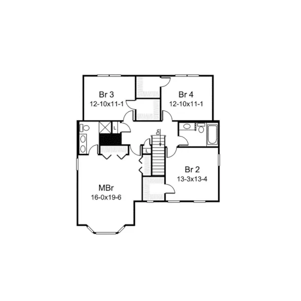 Victorian House Plan Second Floor - Alexandia Country Home 008D-0040 - Search House Plans and More