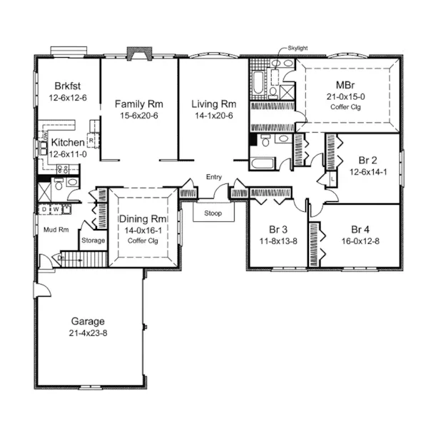 Traditional House Plan First Floor - Brookbriar Country French Home 008D-0046 - Search House Plans and More