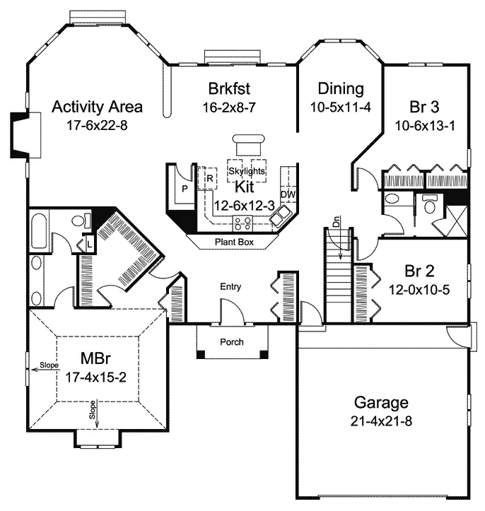 Florida House Plan First Floor - Impersa Sunbelt Ranch Home 008D-0059 - Search House Plans and More