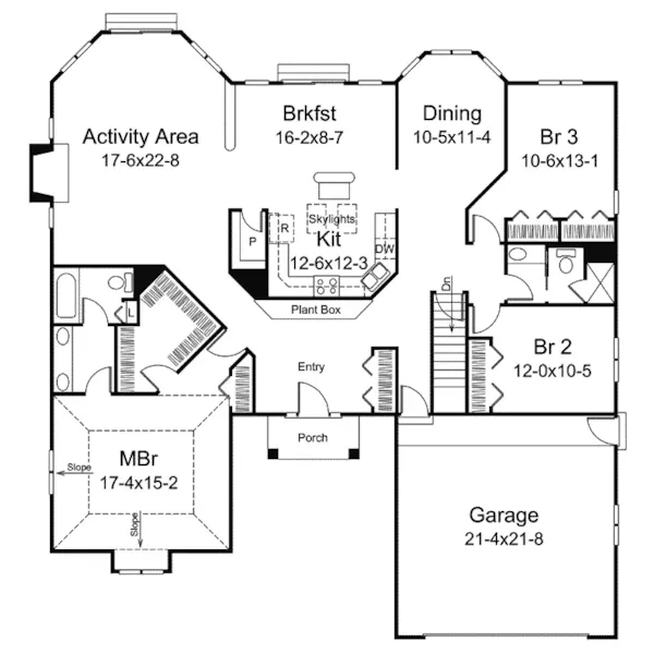 Florida House Plan First Floor - Impersa Sunbelt Ranch Home 008D-0059 - Search House Plans and More