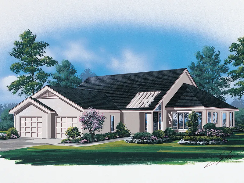 Contemporary House Plan Front Image - Montebello Modern Ranch Home 008D-0066 - Shop House Plans and More