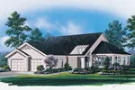 Contemporary House Plan Front Image - Montebello Modern Ranch Home 008D-0066 - Shop House Plans and More