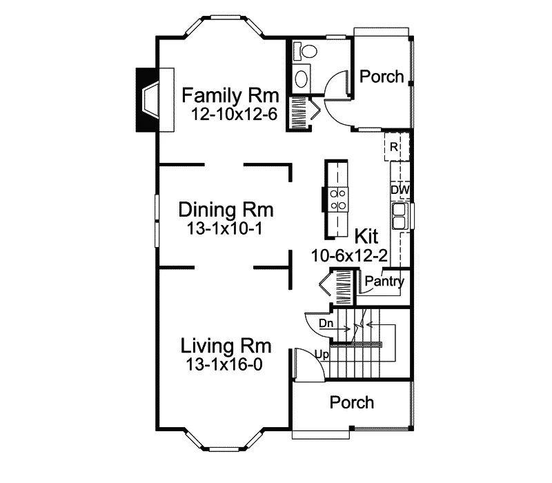 Country House Plan First Floor - Appleton Victorian Home 008D-0074 - Search House Plans and More