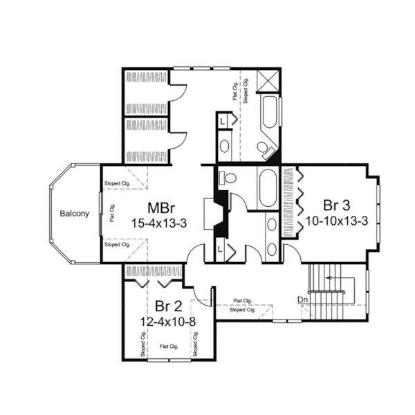 Victorian House Plan Second Floor - Majesty Victorian Home 008D-0075 - Shop House Plans and More