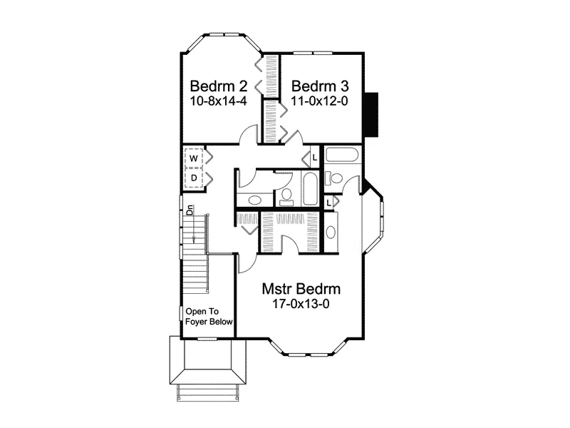 Vacation House Plan Second Floor - Woodbine Victorian Home 008D-0078 - Shop House Plans and More