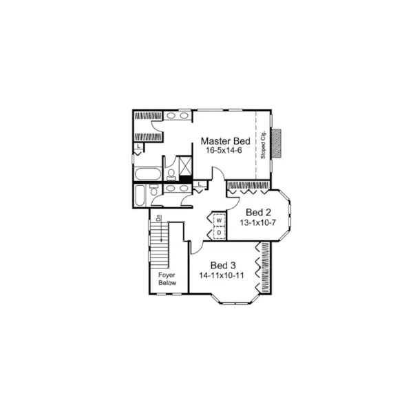 Country House Plan Second Floor - Wilmington Country Home 008D-0079 - Shop House Plans and More