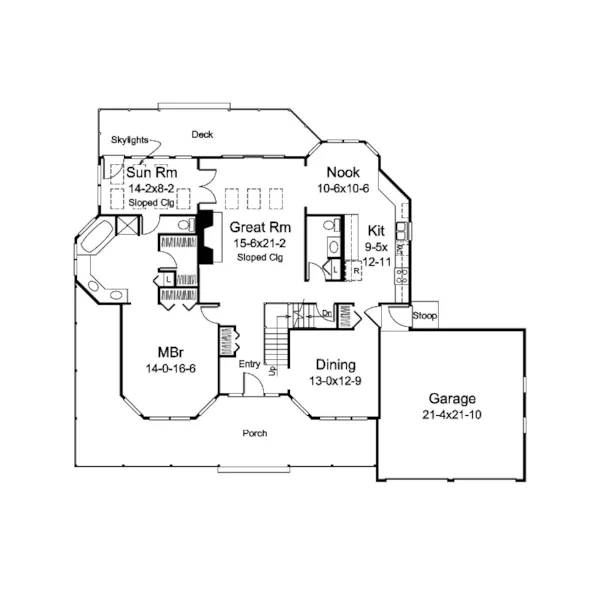 Victorian House Plan First Floor - Victoria Country Home 008D-0081 - Shop House Plans and More