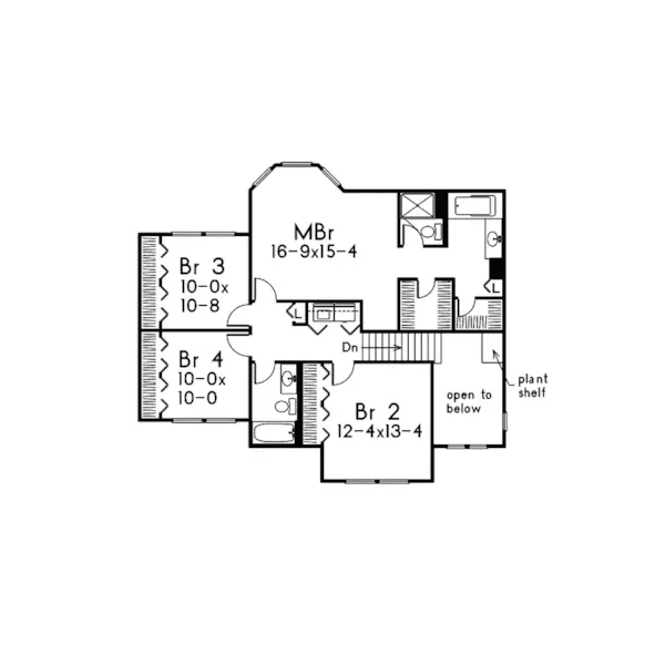 Southern House Plan Second Floor - Park Ridge Southern Home 008D-0082 - Shop House Plans and More