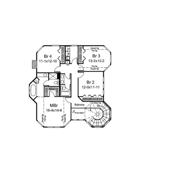 Luxury House Plan Second Floor - Grande Victorian Home 008D-0083 - Search House Plans and More