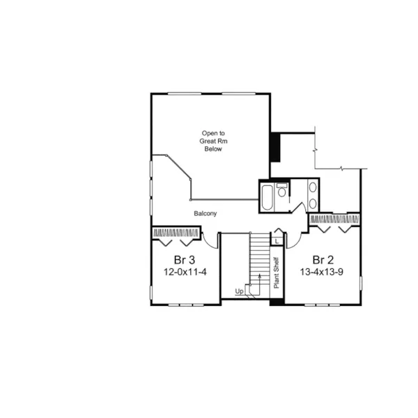 Sunbelt House Plan Second Floor - Colonnade Prairie Style Home 008D-0087 - Search House Plans and More