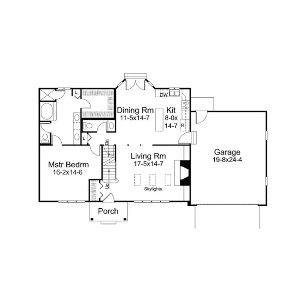 Traditional House Plan First Floor - Cornwall Neoclassical Home 008D-0088 - Search House Plans and More