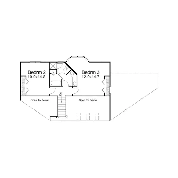 Traditional House Plan Second Floor - Cornwall Neoclassical Home 008D-0088 - Search House Plans and More