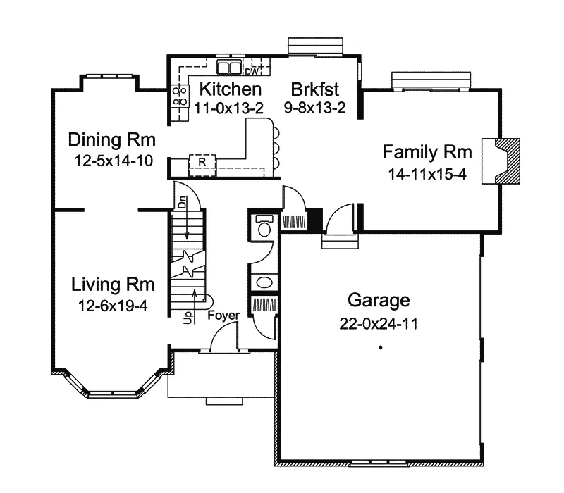 European House Plan First Floor - Festival Traditional Home 008D-0092 - Search House Plans and More
