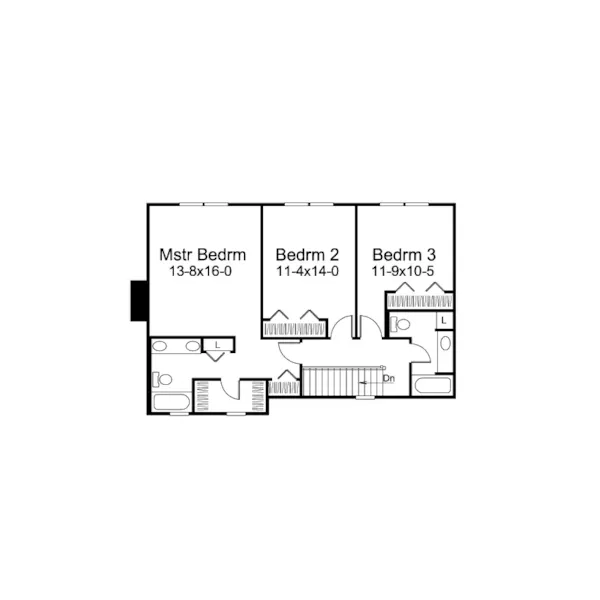 Traditional House Plan Second Floor - Grant Prairie Style Home 008D-0093 - Search House Plans and More