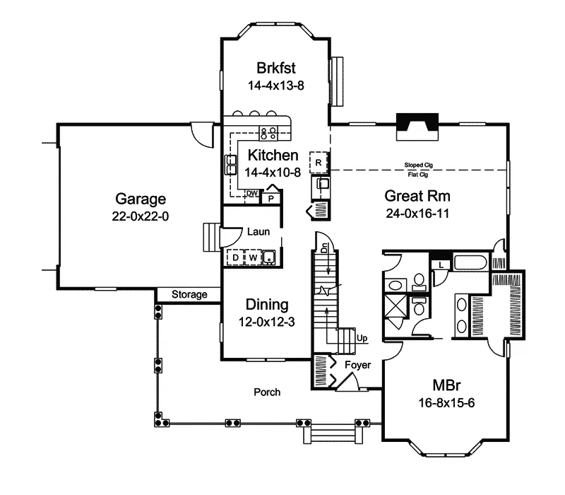 Southern House Plan First Floor - Courtleigh Southern Home 008D-0096 - Search House Plans and More