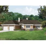 Ranch Home With Simple Prairie Lines And Overhanging Roof