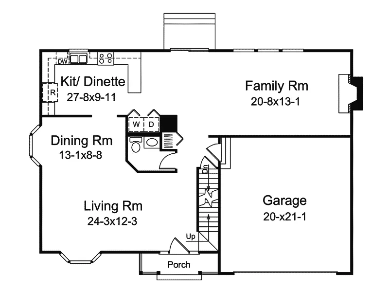 Southern House Plan First Floor - Kirkham Southern Home 008D-0107 - Search House Plans and More