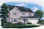 Southern House Plan Front Image - Kirkham Southern Home 008D-0107 - Search House Plans and More