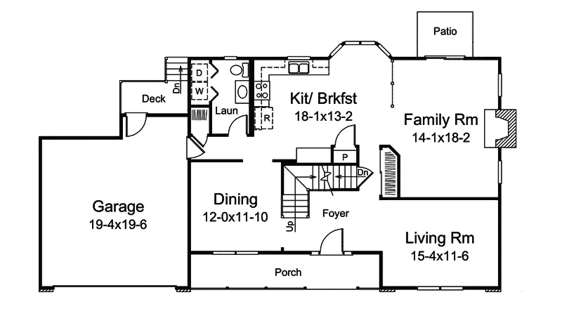Traditional House Plan First Floor - Stoughton Traditional Home 008D-0109 - Shop House Plans and More