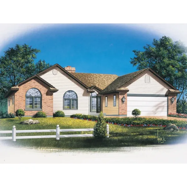 Dominating Palladian Windows On Ranch Home