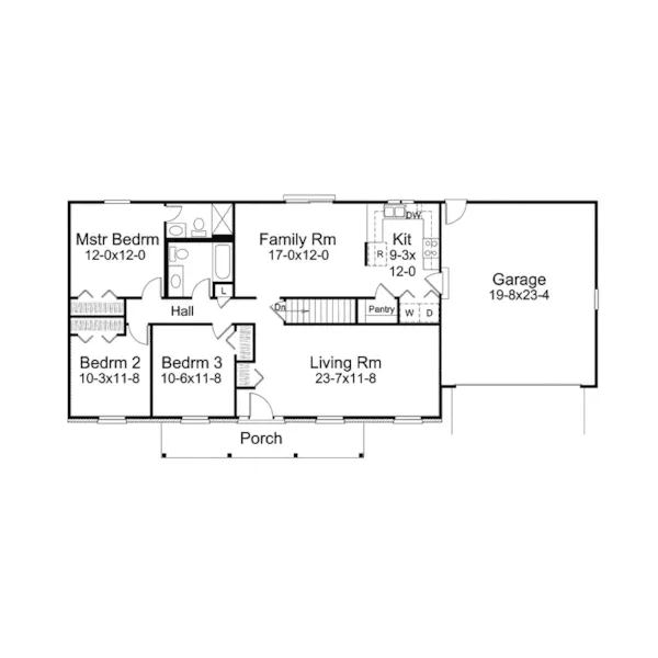 Traditional House Plan First Floor - Parktown Colonial Home 008D-0122 - Shop House Plans and More