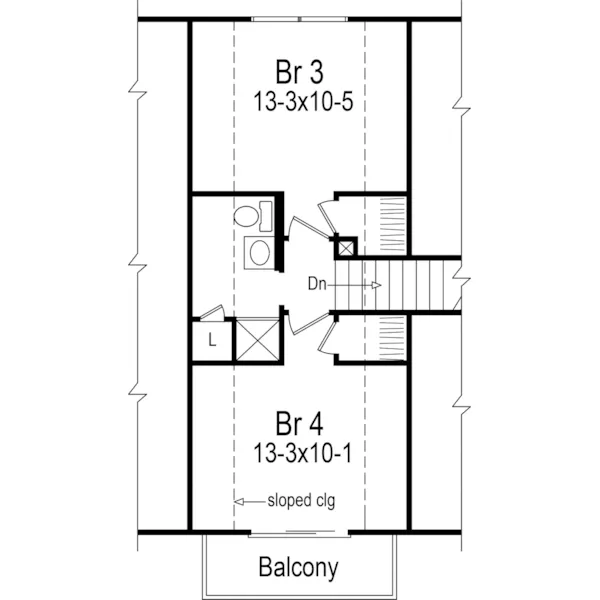 Cabin & Cottage House Plan Second Floor - Breezewood Rustic Home 008D-0134 - Search House Plans and More