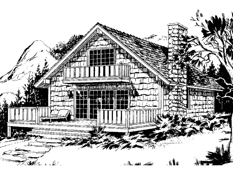 Traditional House Plan Front Image of House - Breezewood Rustic Home 008D-0134 - Search House Plans and More