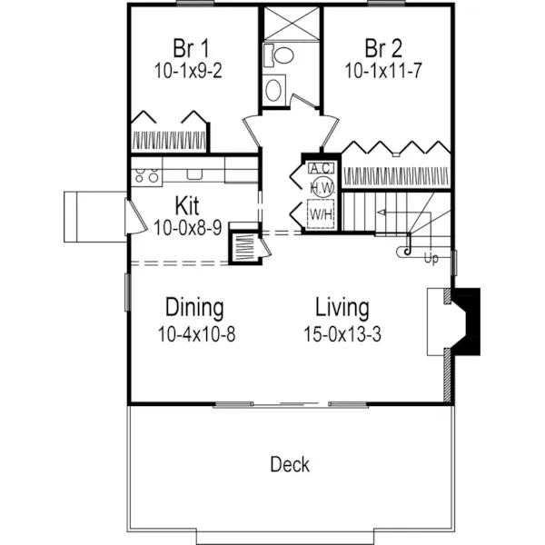 Vacation House Plan Optional Floor Plan - Breezewood Rustic Home 008D-0134 - Search House Plans and More