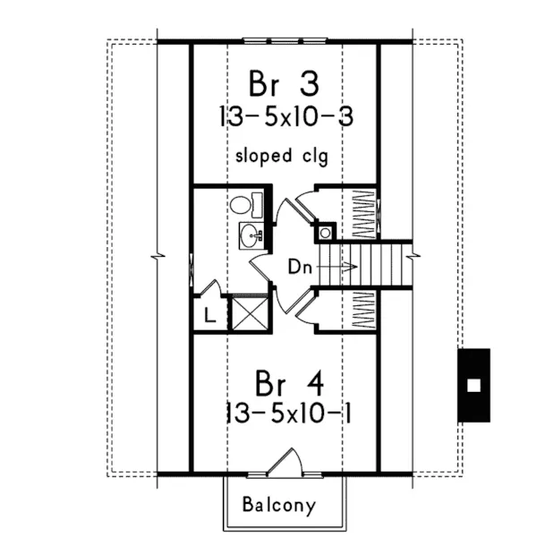 Contemporary House Plan Second Floor - Mt. Geneva Lake Home 008D-0138 - Shop House Plans and More