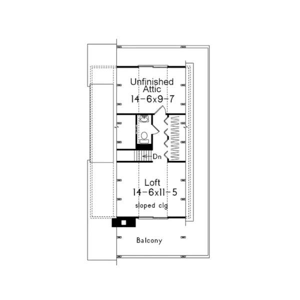 Vacation House Plan Second Floor - Grantview A-Frame Home 008D-0139 - Search House Plans and More