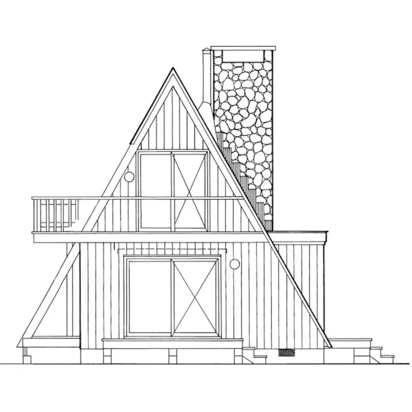 Contemporary House Plan Rear Elevation - Grantview A-Frame Home 008D-0139 - Search House Plans and More