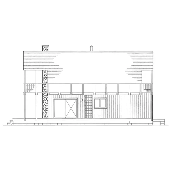 Contemporary House Plan Right Elevation - Grantview A-Frame Home 008D-0139 - Search House Plans and More