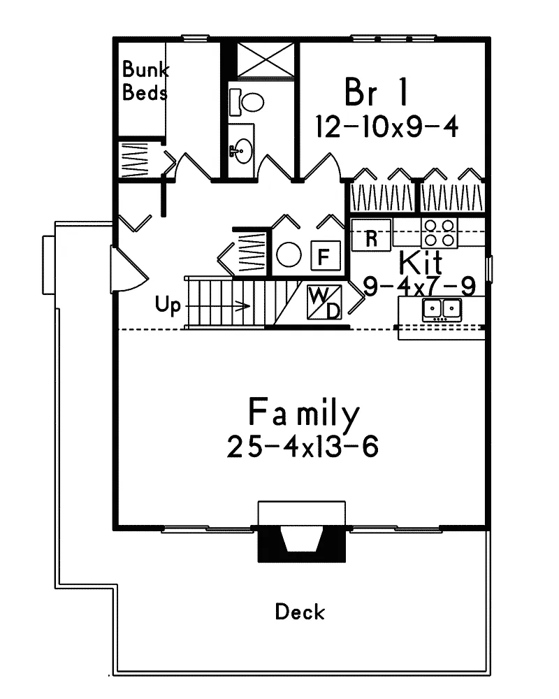 A-Frame House Plan First Floor - Hillsdale Country Home 008D-0141 - Search House Plans and More