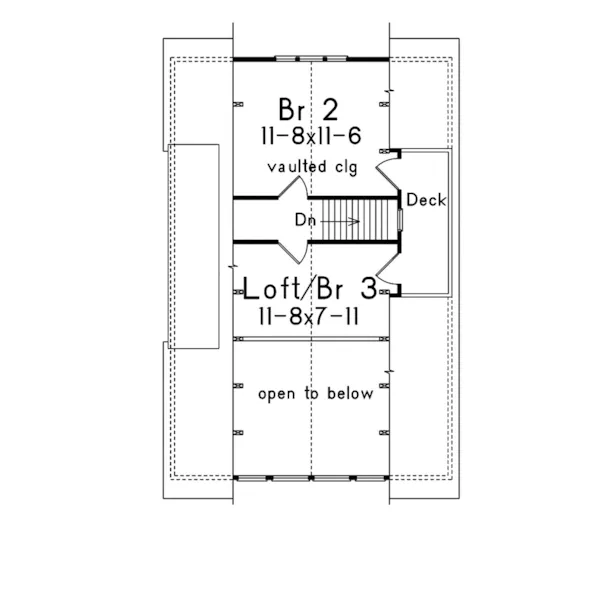 Cabin & Cottage House Plan Second Floor - Juneau A-Frame Vacation Home 008D-0142 - Search House Plans and More