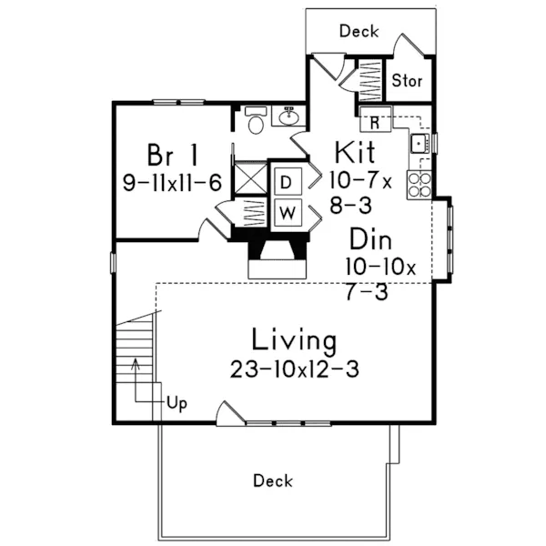 Contemporary House Plan First Floor - Kingsport Saltbox Vacation Home 008D-0143 - Search House Plans and More