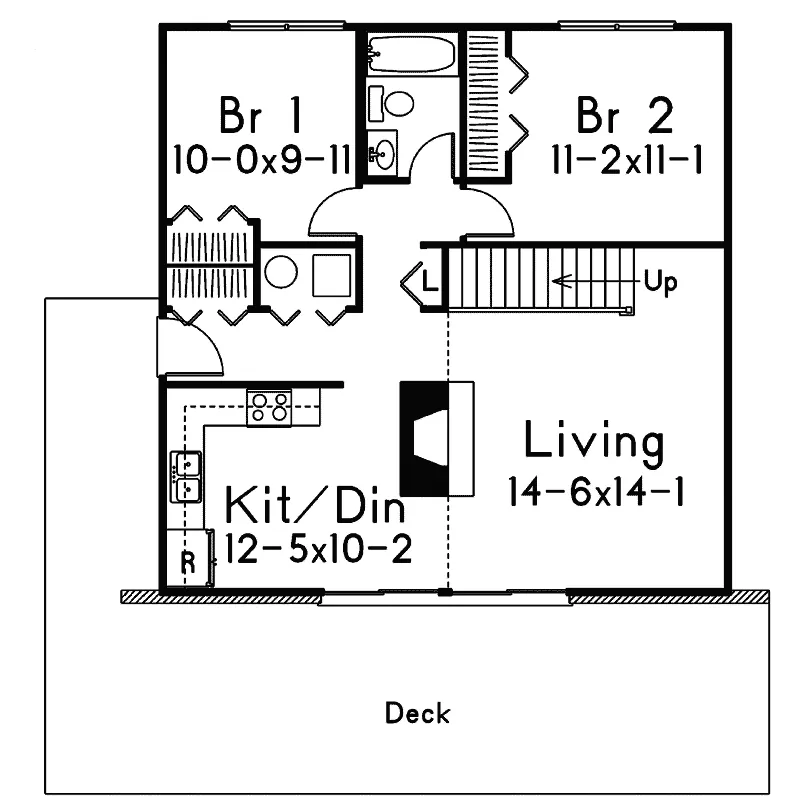 Mountain House Plan First Floor - Birchmill Mountain A-Frame Home 008D-0152 - Search House Plans and More