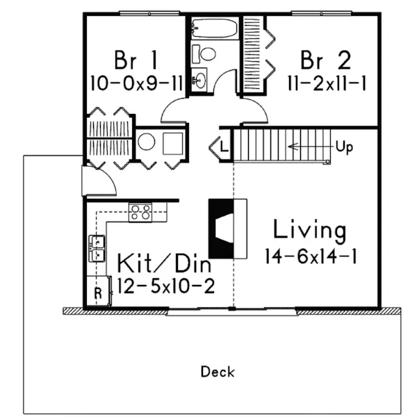 A-Frame House Plan First Floor - Birchmill Mountain A-Frame Home 008D-0152 - Search House Plans and More