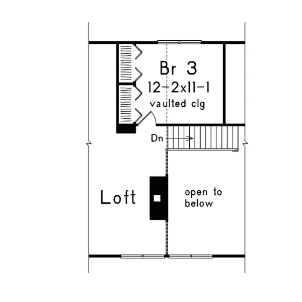 A-Frame House Plan Second Floor - Birchmill Mountain A-Frame Home 008D-0152 - Search House Plans and More