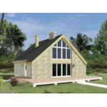 Stone Front A-Frame Home 