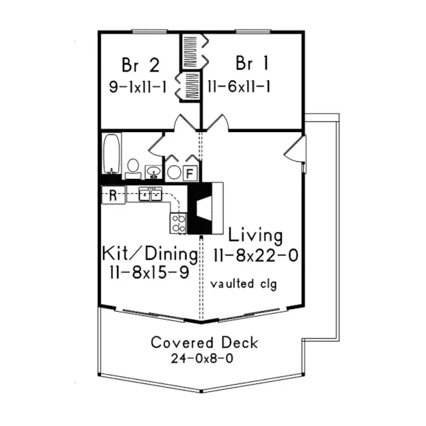 Lake House Plan First Floor - Stillbrook Ranch Lake Home 008D-0153 - Shop House Plans and More