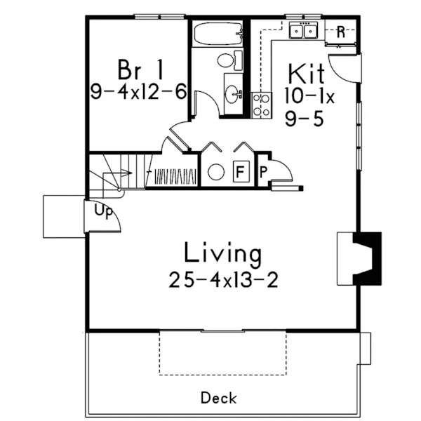 Traditional House Plan First Floor - Galena Cabin Lake Home 008D-0155 - Search House Plans and More